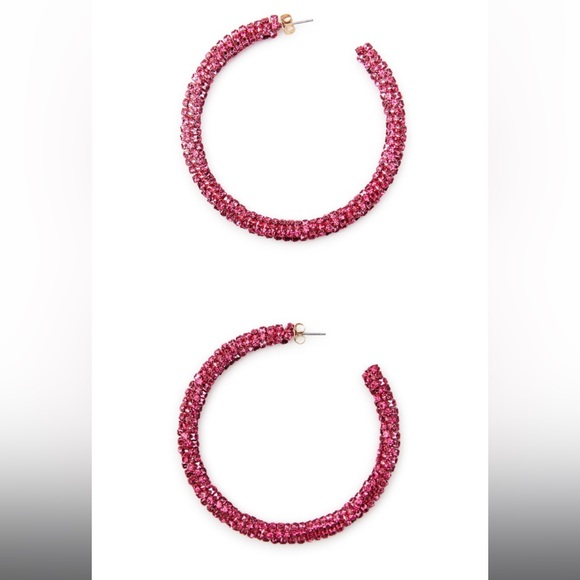 NWT Barbie™️ 💕The Movie x Zara Pink Hoop Earrings NWT - Picture 3 of 4